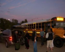 bus shuttle Blues Fans